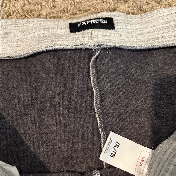 Men’s Express Light Gray Joggers with Black Accents - Picture 2 of 5